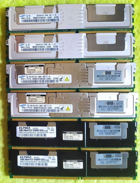 Пам'ять серверна Samsung/HP 2Gb 2Rx4 PC2-5300F FB-DIMM 667MHz Kingston
