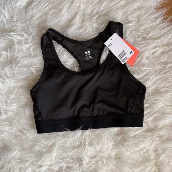 Czarny stanik sportowy H&M Rozmiar S Nowy z metką