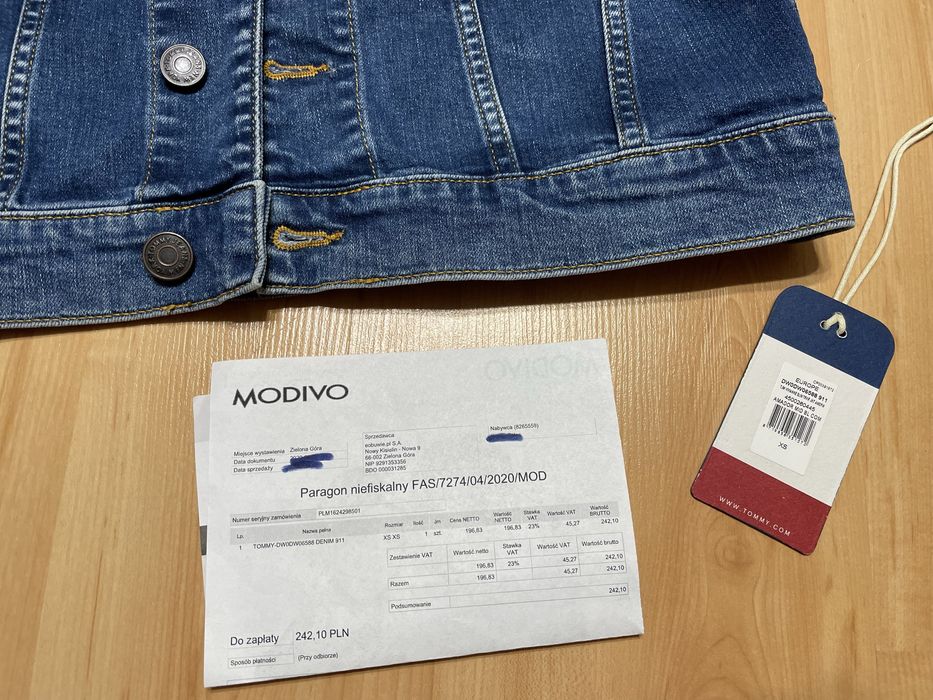 Orginalna kurtka jeansowa Tommy Jeans Vivianne Xs/S