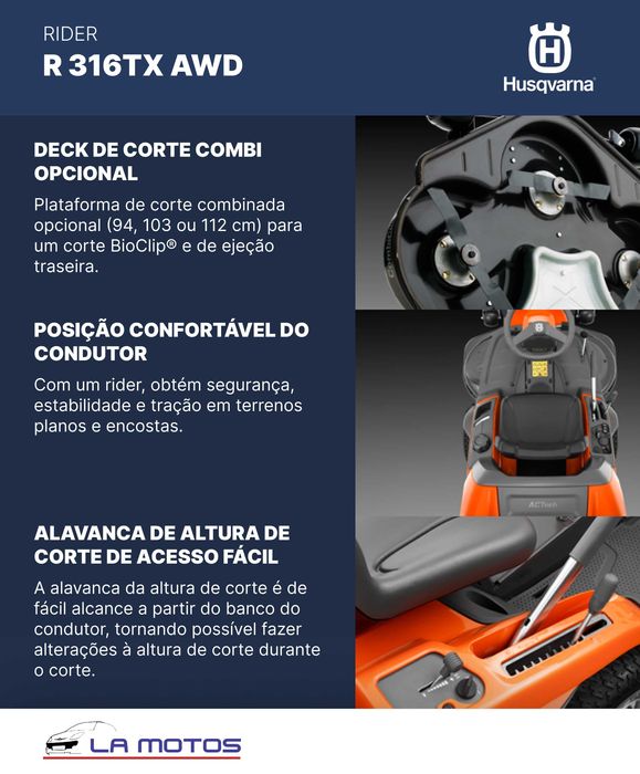 Rider Corta relvas Husqvarna  R 316TX