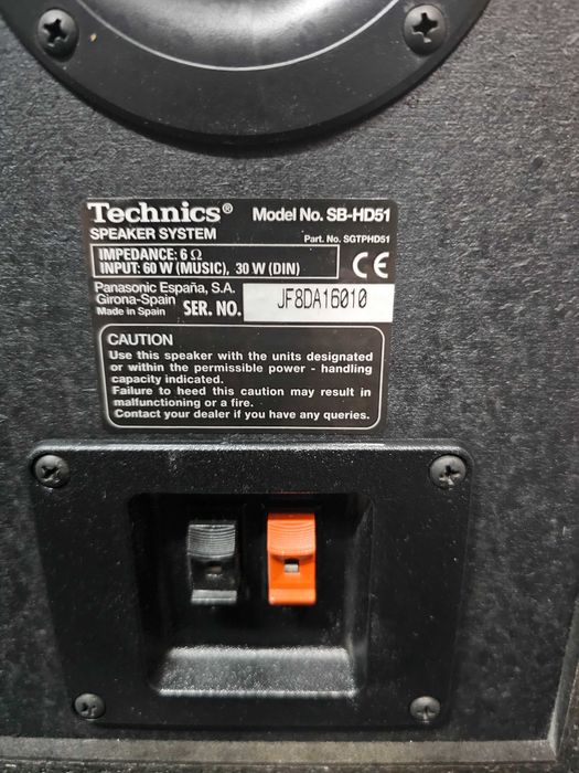 kolumny stereo Technics SB-HD51. Wysyłka