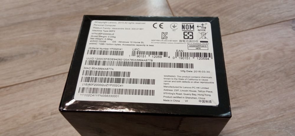 Компьютер Lenovo ideacentre Stick 300