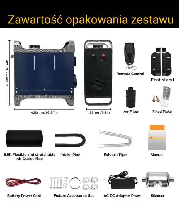 Ogrzewanie olejowe postojowe Sunster 8kW