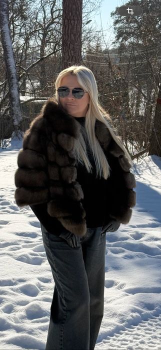 Соболь шуба баргузин седина 4   Италия не норка норковая