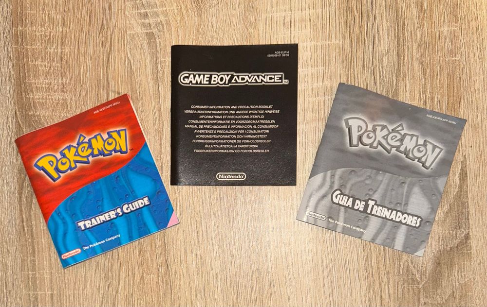 Pokémon Sapphire Version (GBA) EUR COMPLETO CIB, Caixa Poster Original