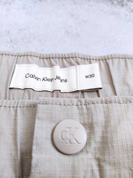 Штани карго calvin klein jeans бежеві ріпстоп