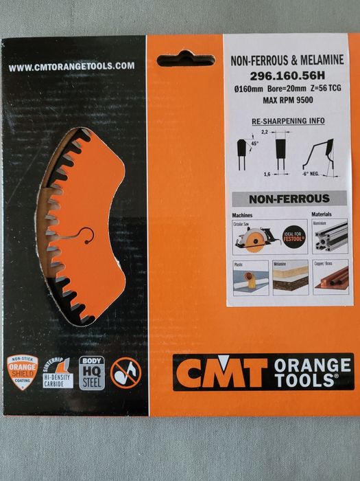 Tarcza do metali kolorowych CMT 296.160.57H