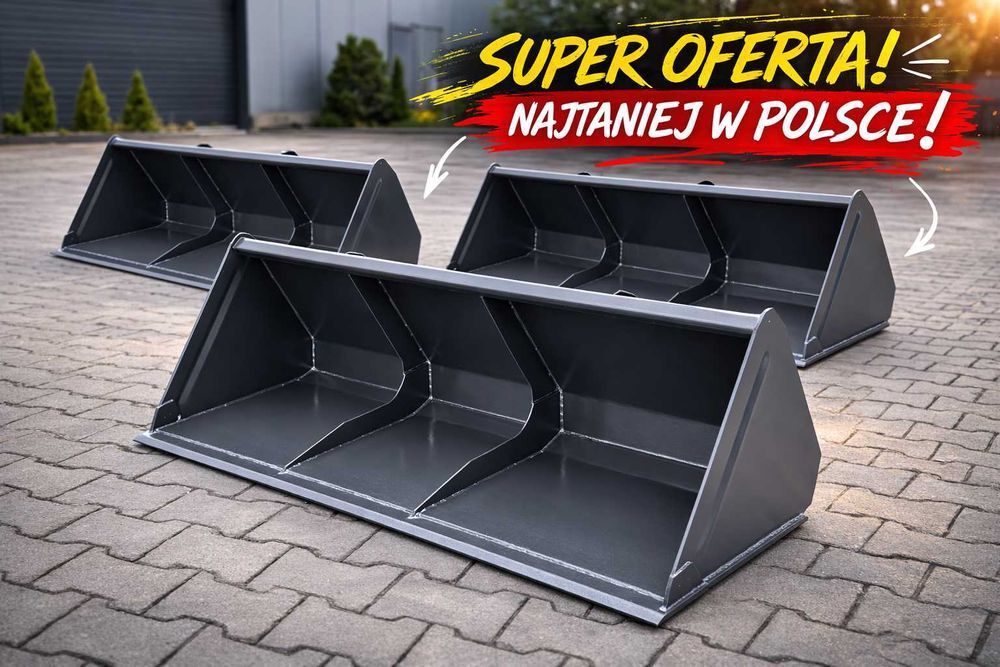 SUPER OFERTA! Łyżka do ładowacza TURa HARDOX 1,2 - 2,4 m
