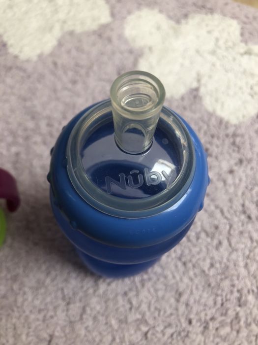 Bidon Butelka Nuby Lovi kubek 360 niekapek miseczka składana zestaw
