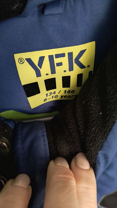 Kurtka chłopięca zimowa niebieska 134/140