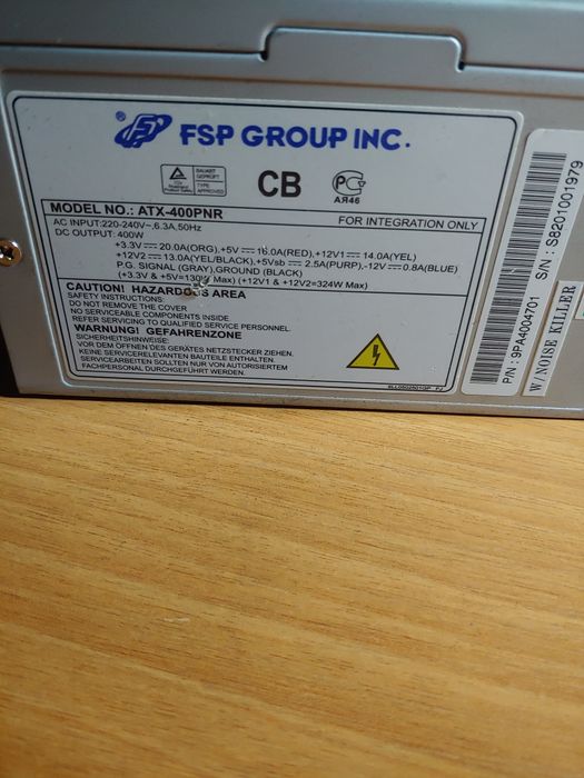 Блок питания FSP "ATX-400PNR" 350/400W