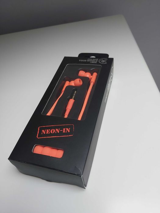 Słuchawki przewodowe URBANZ neon pomarańczowe