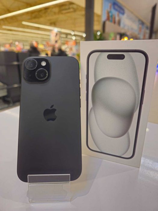 IPhone 15 128GB Czarny Bateria 100% - 3 Miesiące Gwarancji