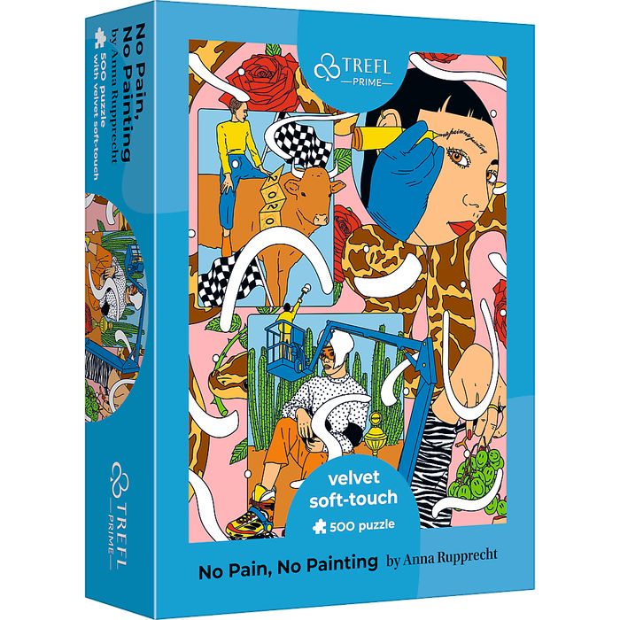 Puzzle 500 Velvet Soft Touch No Pain, No Painting By Anna Rupprecht 37423. Nowy Produkt