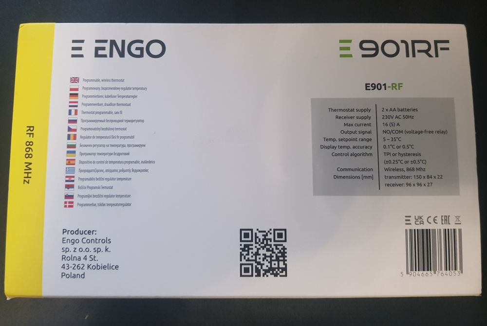 Regulator temperatury E901RF ENGO
