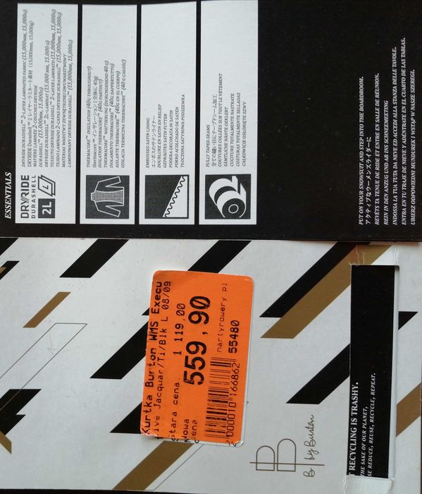 Kurtka Burton snowboard, narty rozm M