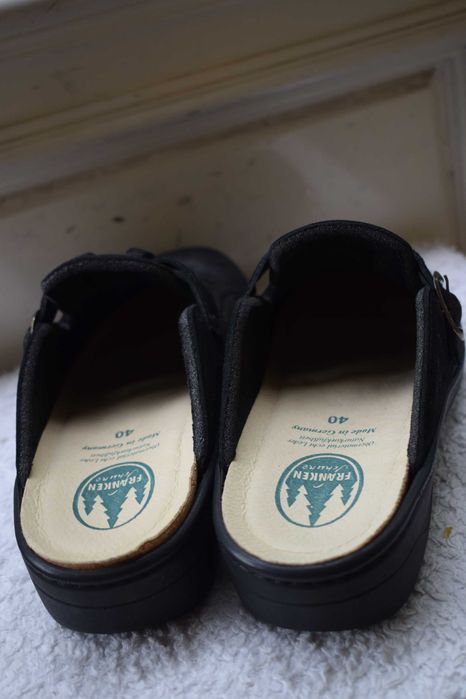 кожаные шлепанцы шлепки клоги сабо тапки Franken Германия р. 40