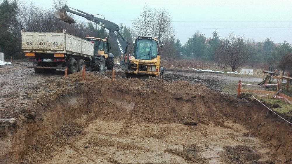 usługi koparko-ładowarką,prace ziemne. transport, Czarnoziem zwir