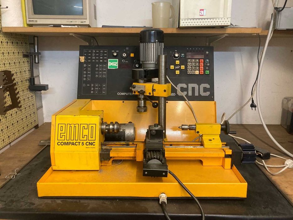 Tokarka CNC EMCO 5 Compact precyzyjna modelarska stołowa + frezarka