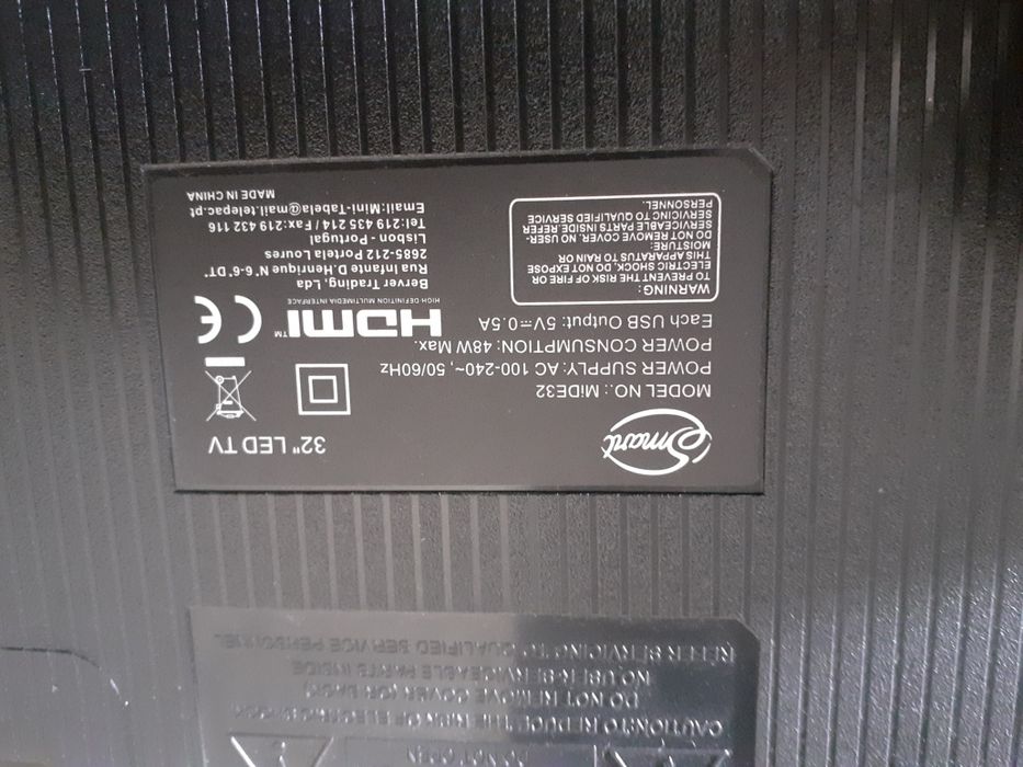 Televisão LED de 32 polegadas, como nova