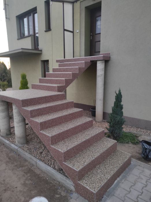 kamienny dywan tarasy schody balkony