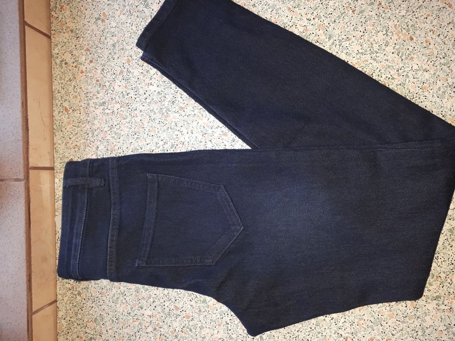 Wysoki stan Super skinny fit S 36 dżinsy jeansy granatowe