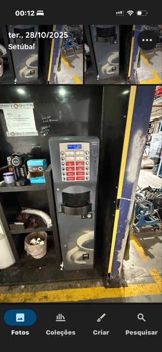 Maquina cafe vending , moedeiro movel