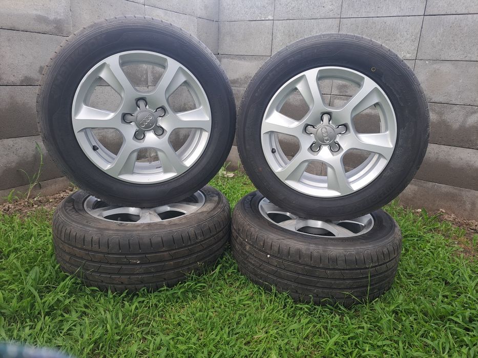 Alufelgi z oponami jak nowe r16 225 55  5x112 audi VW skoda
