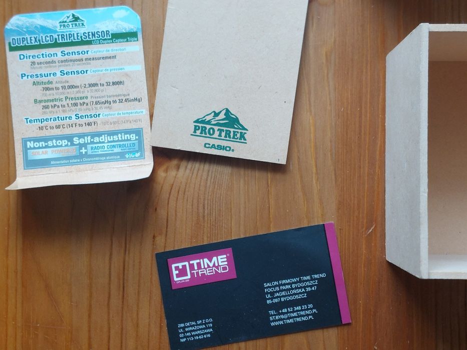 Casio PRW-2500 PROTREK pudełko do zegarka