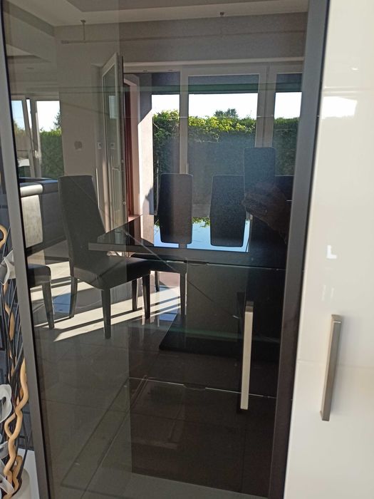 Witryny z wazonem 42x200x70 białe Glamour