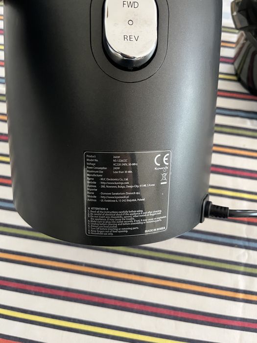Nowa wyciskarka kuvings evo820 czarna