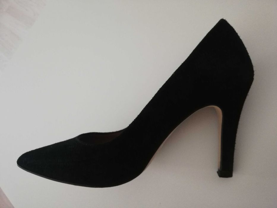 Stiletto/ sapatos pretos "Valise" Tam.37 - em pele!
