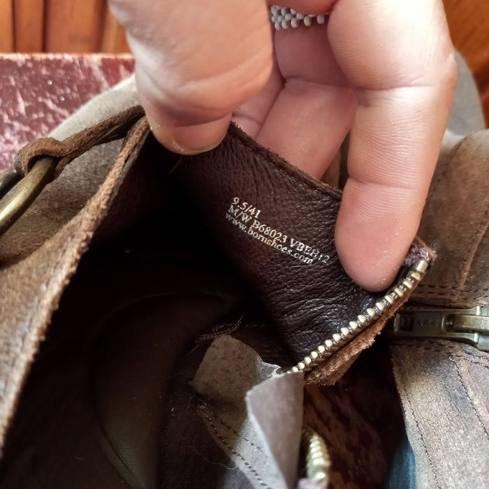 Мотоботинки байкера, ст.26.5см, замша-кожа, born, к2, 40-41 размер