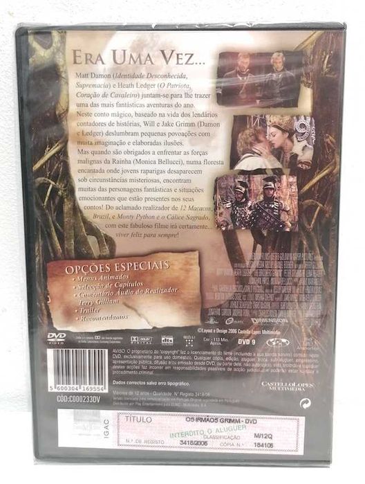 Irmãos Grimm. Dvd selado.
