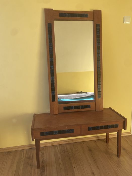 Toaletka lustro tekowa meble tekowe vintage  Dania skandynawia