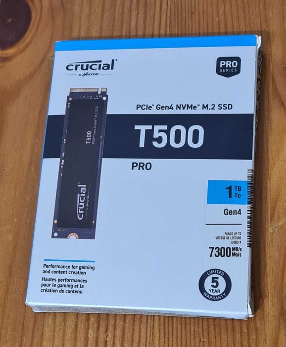 SSD NVMe M2 Crucial T500 1TB Gen4 TLC 7300MB/s NOVO selado C/GARANTIA