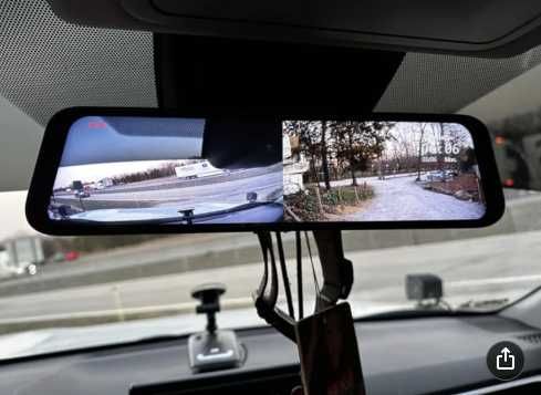 ТОП Зеркало авто видеорегистратор DVR,1920,2К,2камериЖКсенсор"10" 12Мп