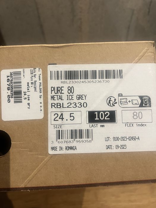 Buty narciarskie Rossignol pure 80 metal ice grey roz. 24,5