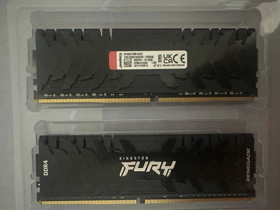DDR4 32GB (2×16GB) HyperX Kingston Fury Renegade 3600 MHz