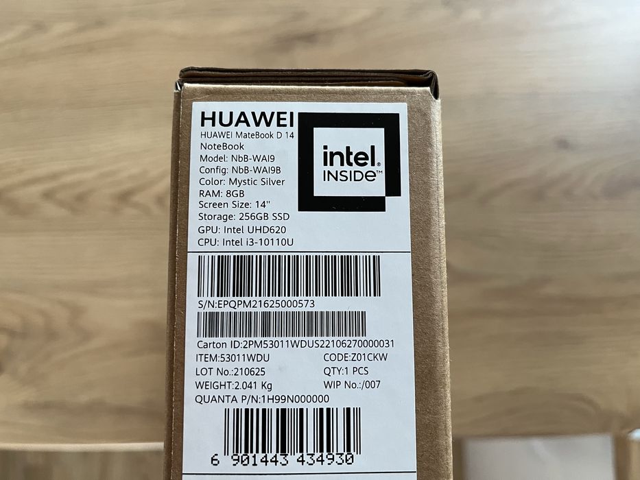 Laptop 14" Huawei MateBook D 14 (i3 8GB RAM 256GB SSD)