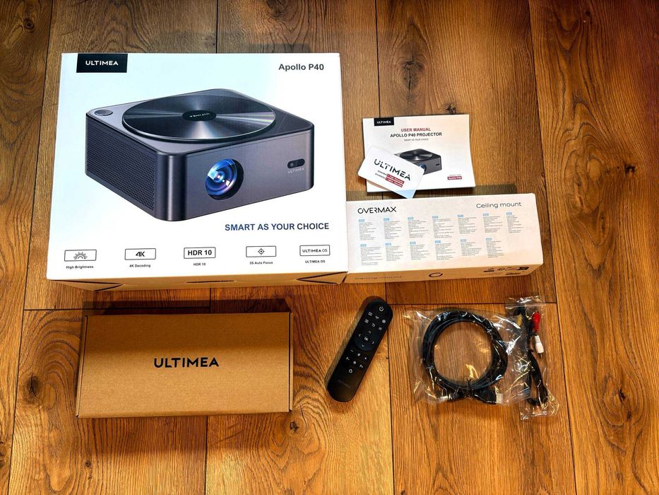 ULTIMEA Apollo P40 Upgraded Version | 700 ANSI | Autofokus + Uchwyt sufitowy/ścienny