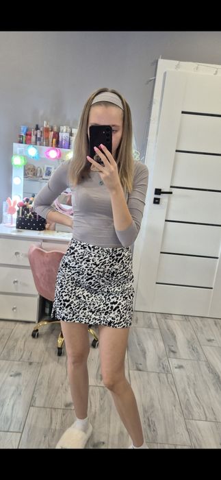 Spódnica mini w panterke