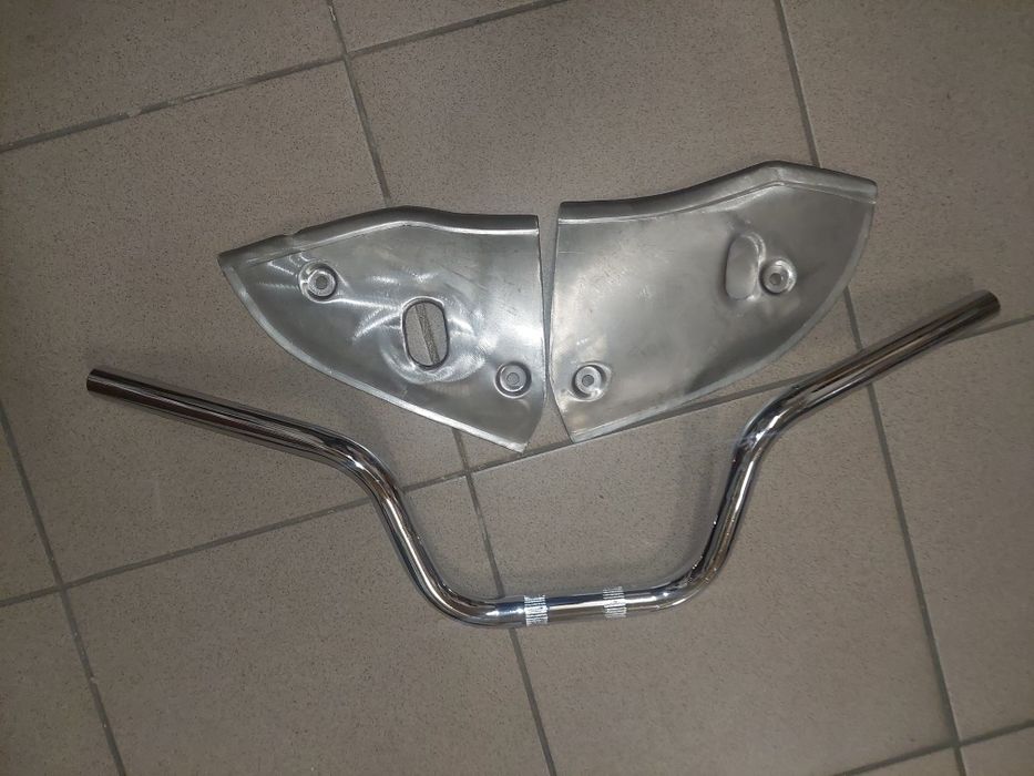 Nowy kpl oslony boczne boczki rama romet komar+kierownica pl