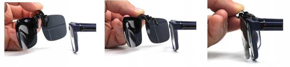 Nakładki Przeciwsłoneczne Polaryzacyjne Na Okulary Korekcyjne Czarne