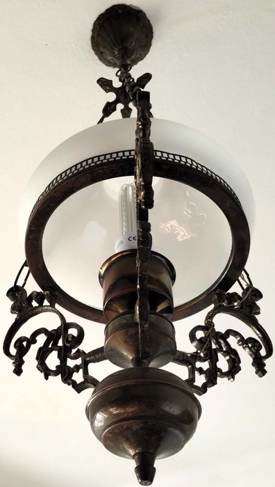 Candeeiro Vintage - Metal e Vidro