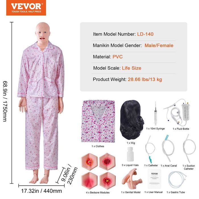 Манекен-модель человека  Анатомическое обучение уходу за пациентами