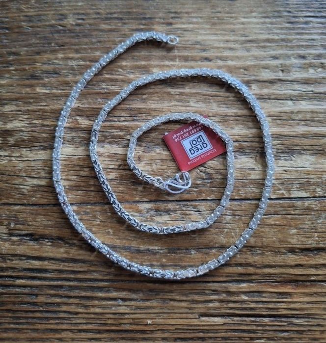 Masywny srebrny łańcuch królewski 21,1g 50cm