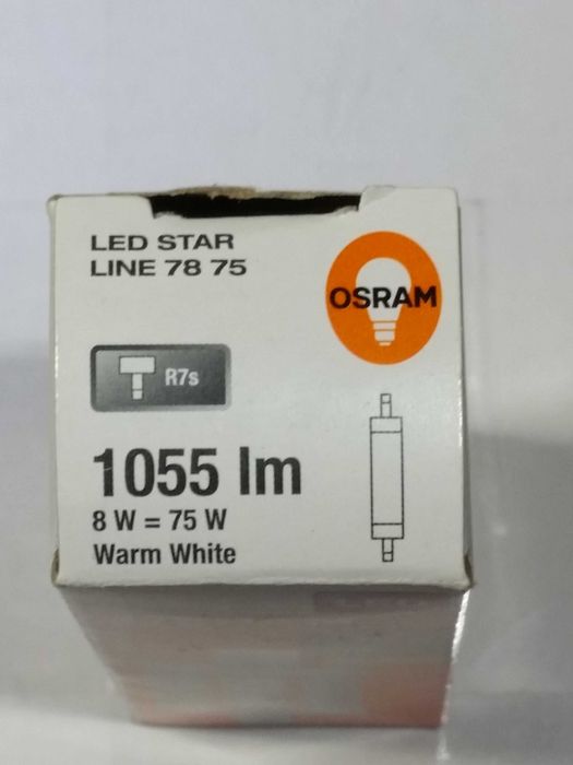 Żarówka żarnik OSRAM LED 8W = 75W do halogen lampa naświetlacz R7s 78.
