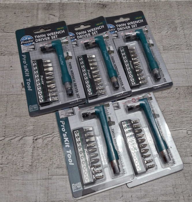 Chave de Roquete em L Pro'sKit + 10 Pontas – Nova e Selada