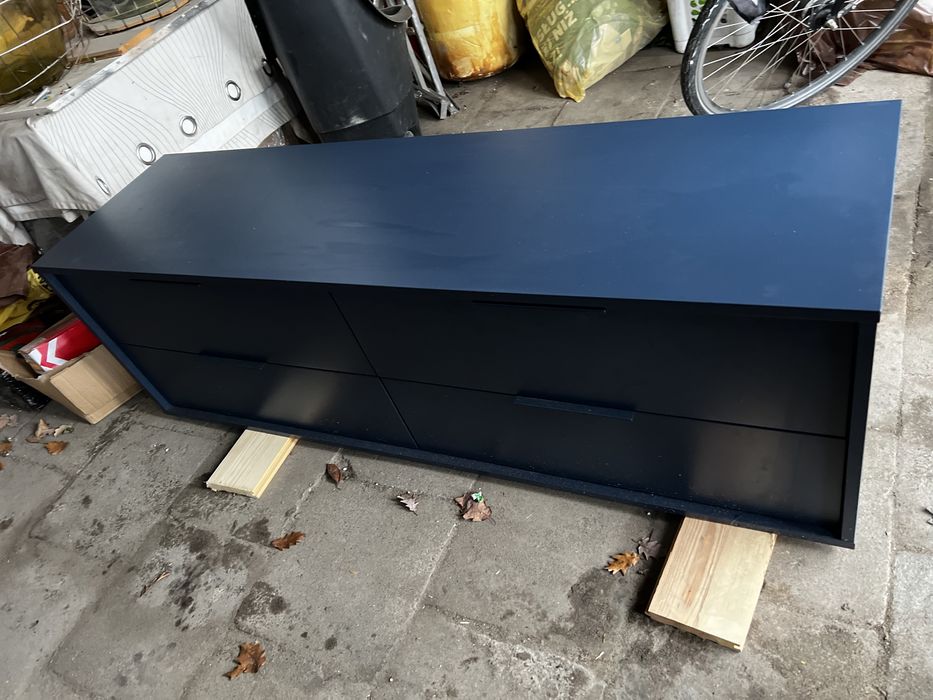 Komoda 4 szuflady Ikea Nordmela granatowa